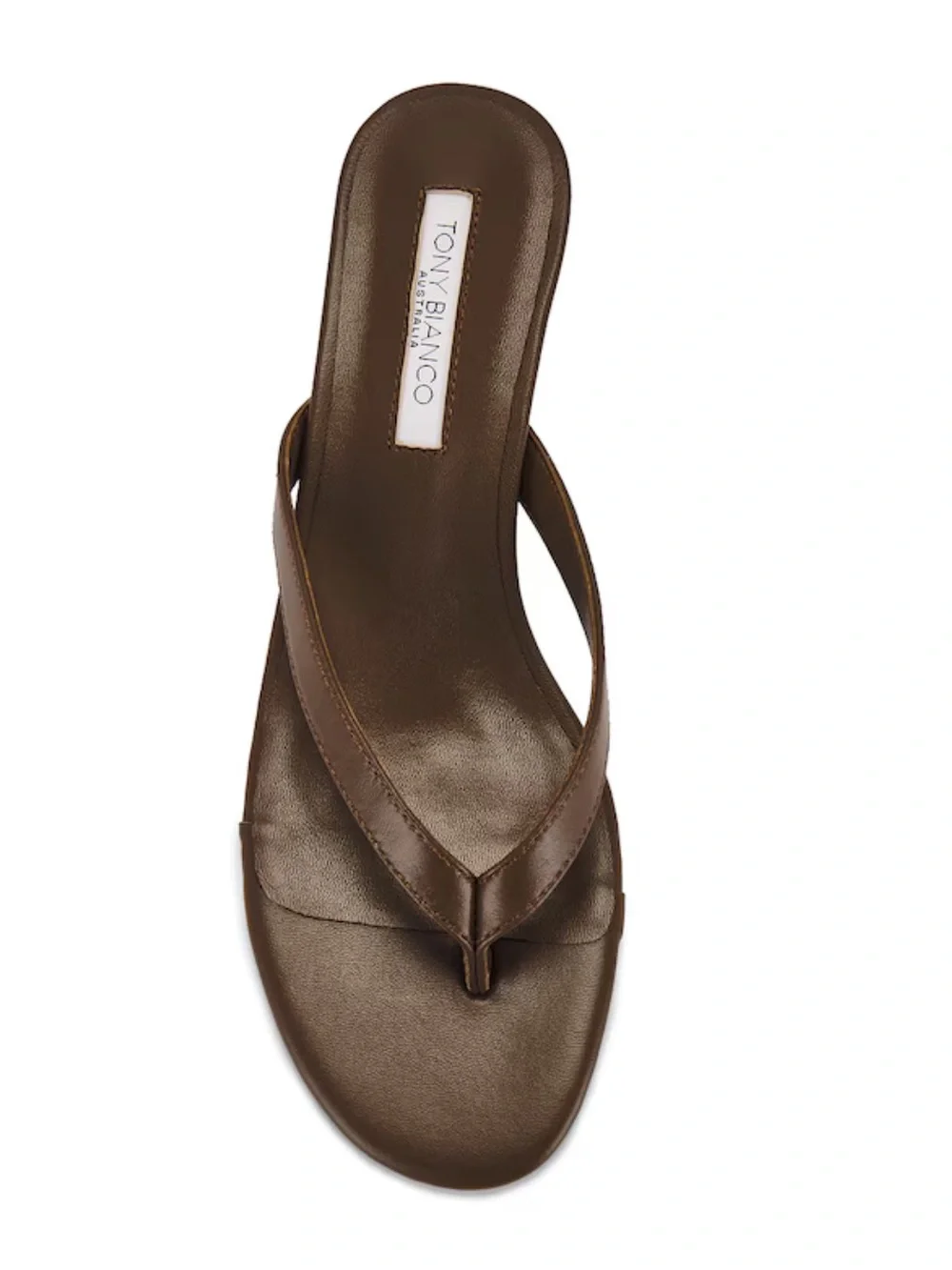 Tony Bianco Pluto Sandals Liqueur Brown Leather Kitten-Heels Mules Revolve 10 - Picture 3 of 11